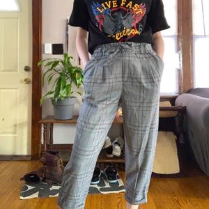 Patterned paper bag pants